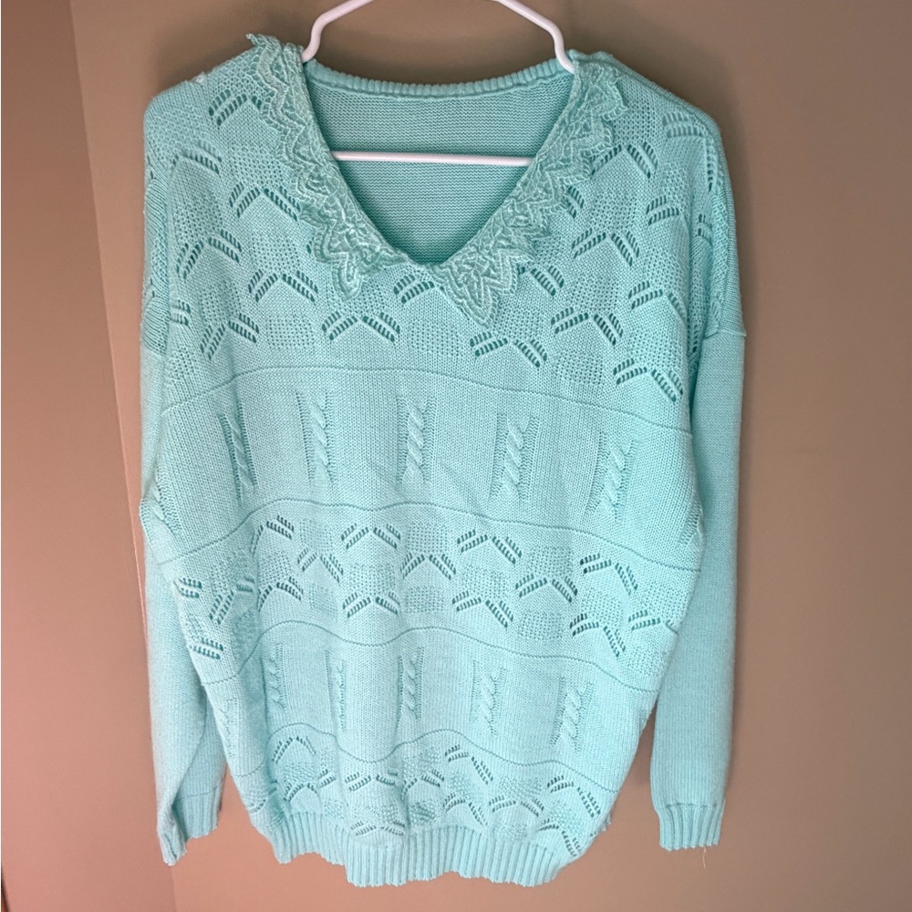 VINTAGE Mint Green Women's Sweater